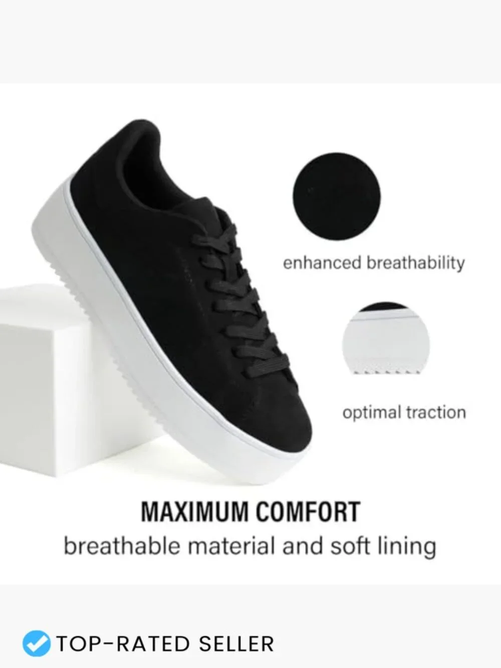Platform Sneakers Lace Up Fashion Shoes Casual Comfort Chic Modern Urban Style
